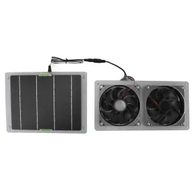 Haofynskx47mw9q137 Haofy Solar Panel Fan Kit 100w 12v Dual Exhaust Fans For Greenhouse Chicken Coop Sh