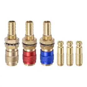 Hta240528hh000267 Harfington 6pcs Gas And Water Quick Connector For Tube 8mm Brass/red/blue