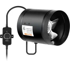 Healsmart 198401010374 Inline Booster Duct Fan With Speed Controller 6 Inch 275 Cfm Exhaus