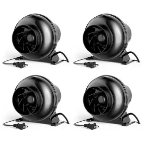 Healsmart 198401047707 4 Inch 195 Cfm Inline Duct Exhaust Fan Air Vent Ventiliation Blower For Grow