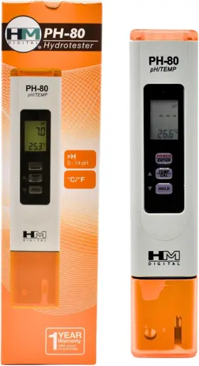 Hmdphm80 Hm Digital Hmph80 Ph/temperature Meter 0-14 Ph Range 1