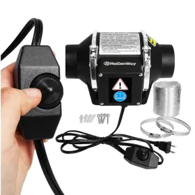 Hocenway 313114826887 Upgrade Speed Control 3 Inch Inline Booster Duct Fan Kit High Flow Greenhouse Ve