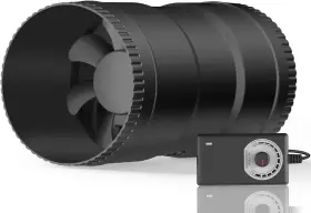 Hon&guan 313098143161 4 Inch Inline Booster Duct Fan With Speed Controller - 130 Cfm Airflow
