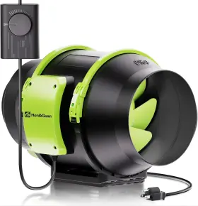 Hon&guan 800689568439 6 Inch Inline Duct Fan Upgrade Motor And Low Noise Ventilation Exhaust