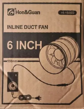Hf150p Hon&guan 6 Inch Duct Fan High Efficiency Inline Mixed Flow Ventilation System