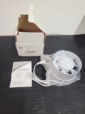 Lfi-11s Hugoome Inline Duct Fan 5 Inch Vent Booster Hvac Exhaust Intake Fans 110v 60hz