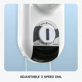 736503 Hurricane 16 Inch 90 Degree Oscillating 3 Speed Wall Mounted Fan White For Parts #2