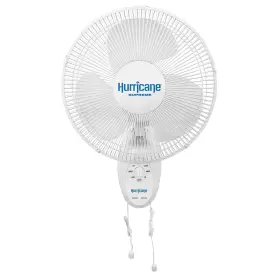 Hgc736500 Hurricane Supreme 12 Inch 90 Degree Oscillating 3 Speed Wall Mounted Fan White