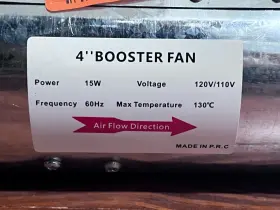 D940002800 Hydro Crunch 100 Cfm 4 Inch Booster Fan For Indoor Garden Ventilation #3