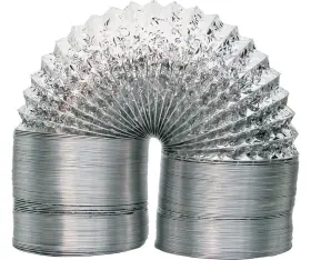 Hydrofarm 638104462501 Non-insulated Air Duct 6ft X 25ft W/ Clamps