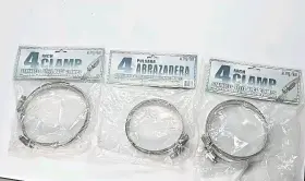Acc4 Hydrofarm 6 Clamps Stainless Steel Duct Clamp 4 Inch Worm Drive