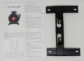 Glfanxinlineexpadj6 Hydroplanet 10 Inch Inline Duct Ventilation Fan 200w 980cfm 120v Black With Bracket #3