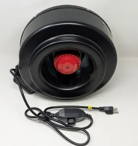 Glfanxinlineexpadj6 Hydroplanet 10 Inch Inline Duct Ventilation Fan 200w 980cfm 120v Black With Bracket