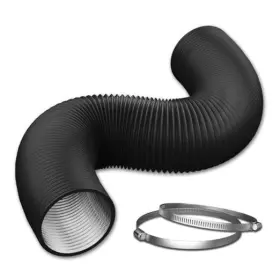 Fle-pie-14-12 Hyitcl 14 Inch Flexible Ducting Hose 12 Feet Black Aluminum -4 12ft
