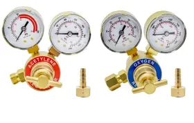 E402 Imeshbean 651536235956 Oxy Acetylene Regulators 2 Pieces Oxygen And Regulator Set Green