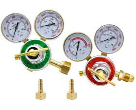 E402 Imeshbean 791101586448 2 Pieces Oxygen And Acetylene Regulator Set Golden