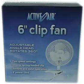 Acfc6  Inc. Desk Mountable Fan 360-degree Kitchen Clip On Stainless Steel 6in 2-speed #3