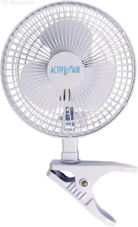Acfc6  Inc. Desk Mountable Fan 360-degree Kitchen Clip On Stainless Steel 6in 2-speed