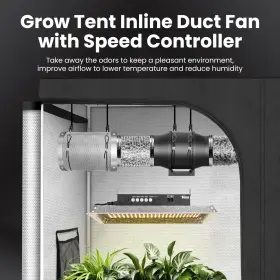 Infinipower 198401014402 6 Inch 395 Cfm Inline Duct Fan With Variable Speed Controller Exhaust Hvac B #2