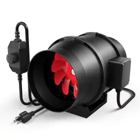 Infinipower 198401014402 6 Inch 395 Cfm Inline Duct Fan With Variable Speed Controller Exhaust Hvac B