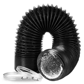 Infinipower 198401016437 Dryer Vent Hose 4 Inch Insulated Flexible Duct 25ft With 2 Clamps Heavy Duty Fo