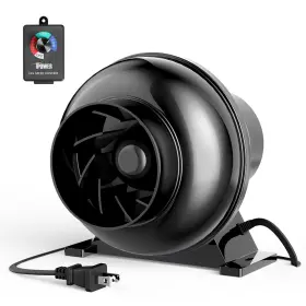Infinipower 198401017670 4 Inch 195 Cfm Inline Ventilation Variable Speed Air Circulation Vent Blower