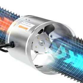 Infinipower 198401019087 8 Inch Duct Fan 420 Cfm Hvac Booster Exhaust Ventilation With Low Noise
