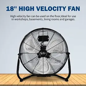 Infinipower 840166262863 Simple Deluxe 18 Inch 3speed High Velocity Heavy Duty Metal Industrial Floor Fan #2