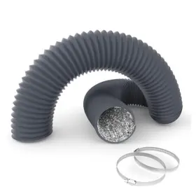 Glduct3x8cpvcgryv5 Infinipower 3-inch Aluminum Ducting Dryer Vent Hose Heavy-duty Three-layer Protection 8