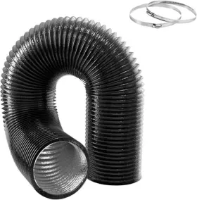 Glduct4x8cpvcblkv5-a Infinipower 4-inch Aluminum Ducting Dryer Vent Hose 4 Inch X 8 Feet Black #2