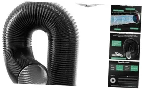 Glduct4x8cpvcblkv5-a Infinipower 4-inch Aluminum Ducting Dryer Vent Hose 4 Inch X 8 Feet Black
