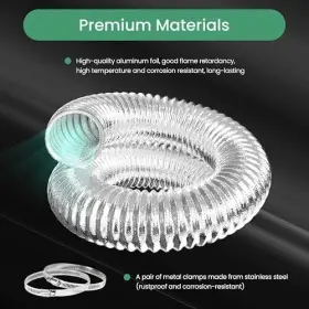 Glduct8c-g Infinipower Flexible 6-inch Aluminum Ducting Dryer Vent Hose Heavy-duty 6 Inch X 8ft Silver #2