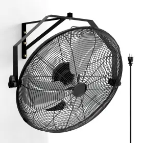 Hifanxwall20rk01 Infinipower 20ftft High Velocity Wall Mount Fan With Rack 3 Speed Ventilation