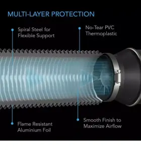Infinity 819137020375 Ac Flexible 8-inch Aluminum Ducting Heavy-duty Four-layer Protection #2