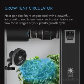 Ip-44 Infinity 819137022461 Cloudray S9 Gen 2 Grow Tent Clip Fan 9 Inch Weatherproof Auto Oscillation #2