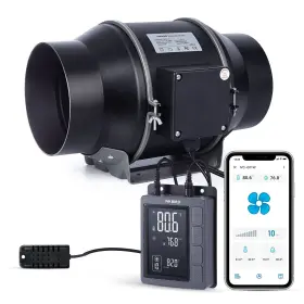 Ivc-001w Inkbird Inline Duct Ventilation Fan 6 Inch Variable Speed Controller Hvac Vent Blower Us #2
