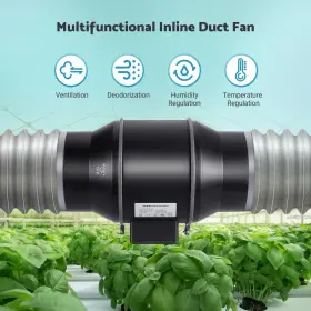 Ivc-001w Inkbird Inline Duct Ventilation Fan 6 Inch Variable Speed Controller Hvac Vent Blower Us #3