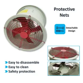 022863 Intbuying 12 Inch Hazardous Location Axial Fan Explosion-proof Inline Duct Blower Ventilation