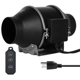 Ipower 198401037197 4 Inch Inline Duct Fan With 10-speed Controller 214 Cfm Ventilation Exhaust