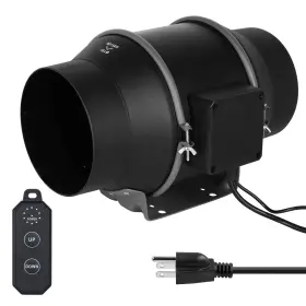 Ipower 198401037203 6 Inch Inline Duct Fan With 10-speed Controller 405 Cfm Ventilation Exhaust