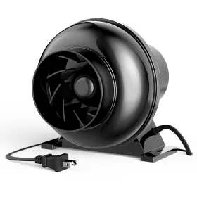 Ipower 198401066661 4 Inch Inline Duct Fan 195 Cfm Ventilation Ipower-4in - Black