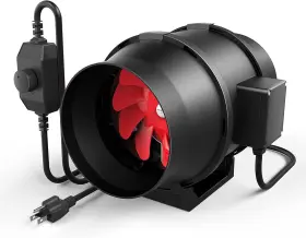 Ipower 313044451487 6 Inch 395 Cfm Inline Duct Fan Hvac Exhaust Blower Air Circulation With V