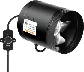 Ipower 445029920978 6 Inch Inline Booster Duct Fan 275 Cfm With Speed Controller Hvac Exhaus