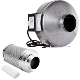 Ipower 610395731757 442 Cfm Inline Duct Ventilation Fan Hvac Exhaust Blower 6 Inch Air Carbon Filter