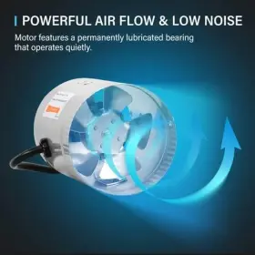 Ipower 711181972214 4 Inch Inline Booster Duct Fan 100 Cfm Hvac Exhaust Ventilation Blower Wi #3