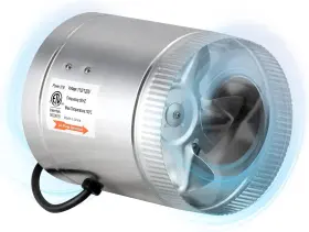 Ipower 744110043761 6 Inch 240 Cfm Inline Duct Fan With Low Noise Booster Exhaust For Hvac V