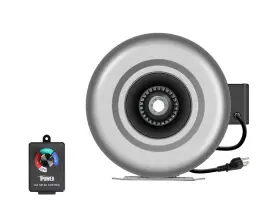 Ipower 799441268758 6 Inch 442 Cfm Inline Duct Fan With Variable Speed Controller For Grow Tent Grey
