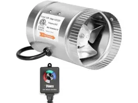 Ipower 810000170203 6 Inch Inline Booster Duct Fan With Speed Controller 240 Cfm Hvac Ipower 810000170203 6 Inch Inline Booster Duct Fan With Speed Controller 240 Cfm Hvac