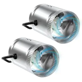 Ipower 810000174089 4 Inch Inline Booster Duct Fan For Grow Tent Basements And Attics 2 Packs Silver