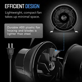Ipower 810000175390 4ftft Inline Duct Ventilation Fan Air Circulation Vent Blower For Grow Tent #3